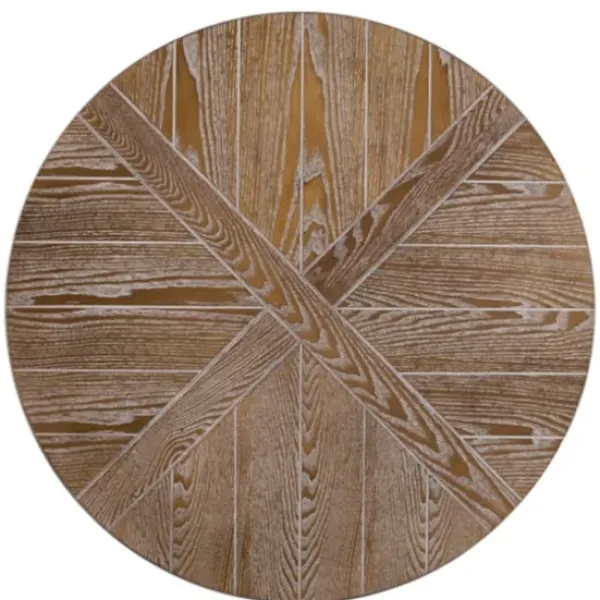Coffee Tables-Kirkland's Home Round Kona Rolling Coffee Table Brown