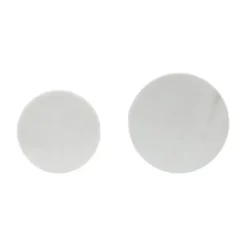 Accent & End Tables-Kirkland's Home Round Marble Nesting 2-Pc. Accent Table Set White