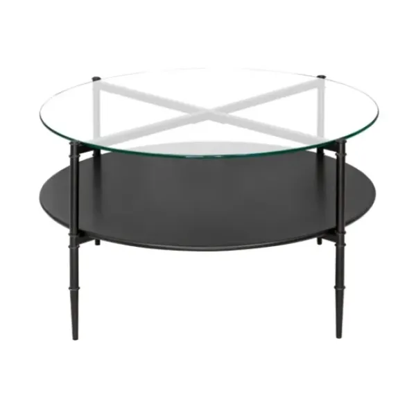 Coffee Tables-Kirkland's Home Round Martha Stewart Coffee Table Black