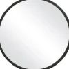 Framed Mirrors-Kirkland's Home Round Matte Black Thick Frame Mirror
