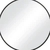 Framed Mirrors-Kirkland's Home Round Matte Black Thin Frame Mirror