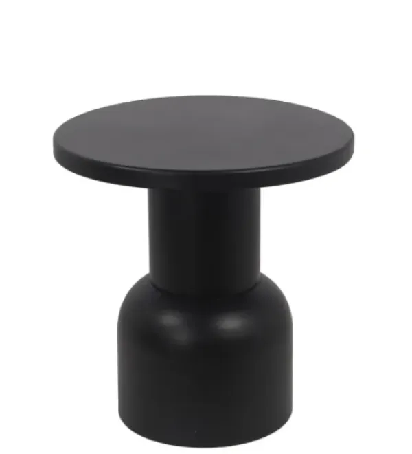 Accent & End Tables-Kirkland's Home Round Metal Bell Accent Table Black