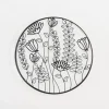 Wall Plaques-Kirkland's Home Round Metal Floral Cutout Wall Plaque Black