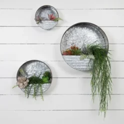 Shelves-Kirkland's Home Round Metal Hanging Wall Pockets, Set Of 3