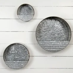 Shelves-Kirkland's Home Round Metal Hanging Wall Pockets, Set Of 3