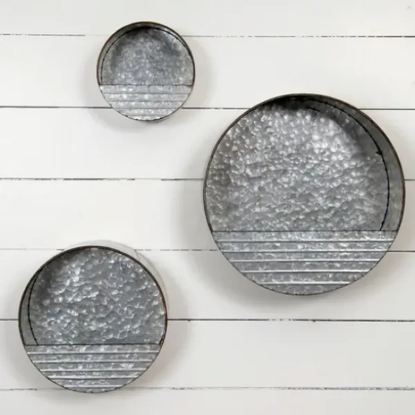 Shelves-Kirkland's Home Round Metal Hanging Wall Pockets, Set Of 3