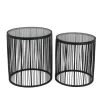Accent & End Tables-Kirkland's Home Round Metal Wire Accent Tables, Set Of 2 Black
