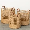 Baskets & Boxes-Kirkland's Home Round Natural Open Weave Baskets, Set Of 3 Tan