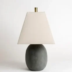 Table Lamps-Kirkland's Home Round Olive Table Lamp Green