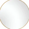 Framed Mirrors-Kirkland's Home Round Simple Frame Medium Wall Mirror Gold