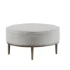 Benches & Ottomans-Kirkland's Home Round Upholstered Ottoman Gray