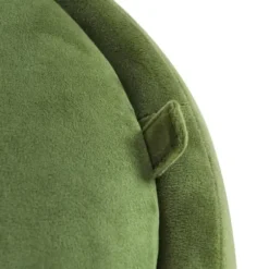 Benches & Ottomans-Kirkland's Home Round Velvet Storage Ottoman Green