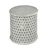 Accent & End Tables-Kirkland's Home Round White Wood Lattice Accent Table