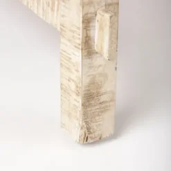 Coffee Tables-Kirkland's Home Round Whitewash Wood Modern Farmhouse Coffee Table White/Brown