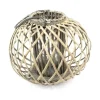 Lanterns-Kirkland's Home Round Willow Woven Lantern Gray/Tan