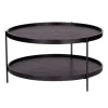 Coffee Tables-Kirkland's Home Round Wood Farmhouse Coffee Table Black