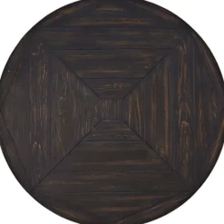 Coffee Tables-Kirkland's Home Round Wood Flared Base Coffee Table Black