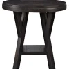 Accent & End Tables-Kirkland's Home Round Wood Flared Base Side Table Black