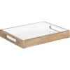 Decorative Trays-Kirkland's Home Round Wood Love Tray Gray