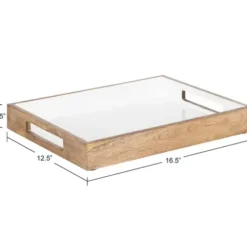 Decorative Trays-Kirkland's Home Round Wood Love Tray Gray