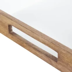 Decorative Trays-Kirkland's Home Round Wood Love Tray Gray