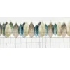 Wall Plaques-Kirkland's Home Row Of Leaves Wood Wall Plaque White/Multi