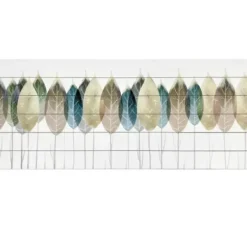 Wall Plaques-Kirkland's Home Row Of Leaves Wood Wall Plaque White/Multi