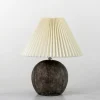 Table Lamps-Kirkland's Home Rowan Round Pleated Table Lamp Ivory