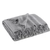 Blankets & Throws-Kirkland's Home Ruched Throw Blanket With Fringe Gray