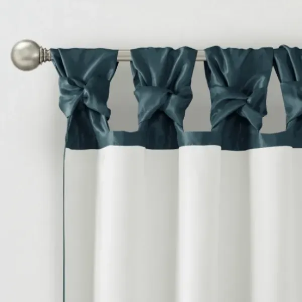 Curtains & Drapes-Kirkland's Home Ruffle Diamond Curtain Panel Set, 84 In. White