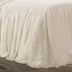Comforters-Kirkland's Home Ruffle Skirt 3-Pc. King Comforter Set Ivory