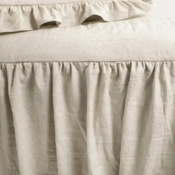 Comforters-Kirkland's Home Ruffle Skirt 3-Pc. Queen Comforter Set Tan