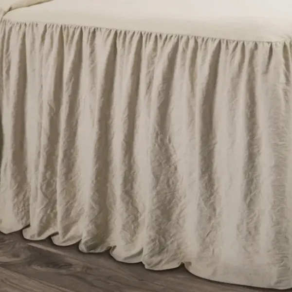 Comforters-Kirkland's Home Ruffle Skirt 3-Pc. Queen Comforter Set Tan