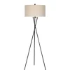 Floor Lamps-Kirkland's Home Rust Black Metal Tripod Floor Lamp White