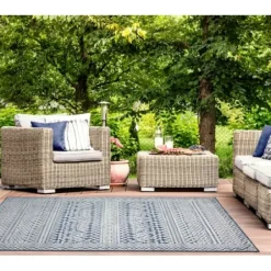 Outdoor Rugs-Kirkland's Home Rust Global Ikat Indoor/Outdoor Area Rug, 5X7 Red/Tan