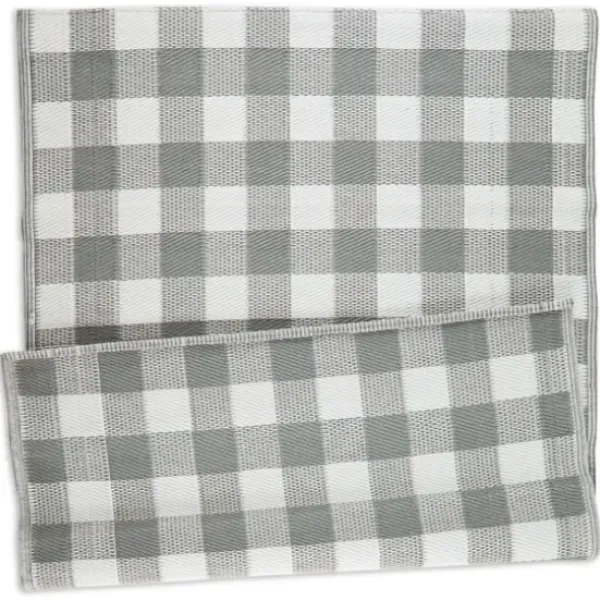Outdoor Rugs-Kirkland's Home Rust Linear Macy Indoor/Outdoor Area Rug, 7X9 Orange