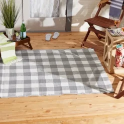 Outdoor Rugs-Kirkland's Home Rust Linear Macy Indoor/Outdoor Area Rug, 7X9 Orange