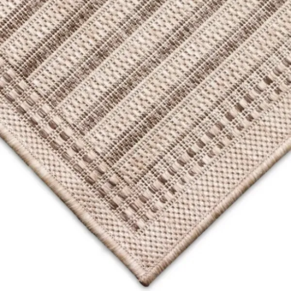 Outdoor Rugs-Kirkland's Home Rust Linear Macy Indoor/Outdoor Area Rug, 6X9 Orange