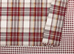 Quilts-Kirkland's Home Rust Plaid Camden Full/Queen 3-Pc. Quilt Set Red/Gray/Ivory