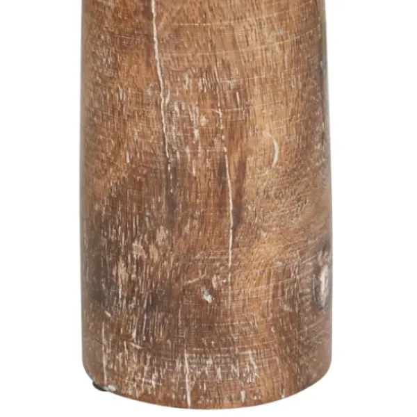 Candle Holders-Kirkland's Home Rust Rustic Mango Wood 3-Pc. Candle Holder Set White/Brown
