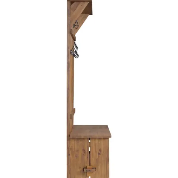 Entryway Furniture-Kirkland's Home Rustic Acacia Wood Hall Tree