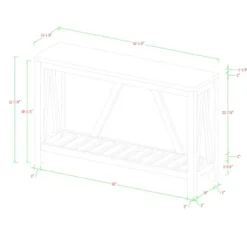 Console Tables-Kirkland's Home Rustic A-Frame Marble And Walnut Console Table