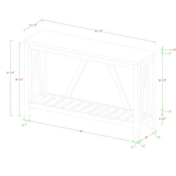 Console Tables-Kirkland's Home Rustic A-Frame Marble And Walnut Console Table