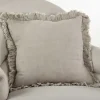 Pillows-Kirkland's Home Rustic Beige Ruffled Edge Throw Pillow Tan