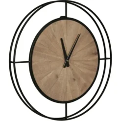 Clocks-Kirkland's Home Rustic Brown And Black Newfield Clock