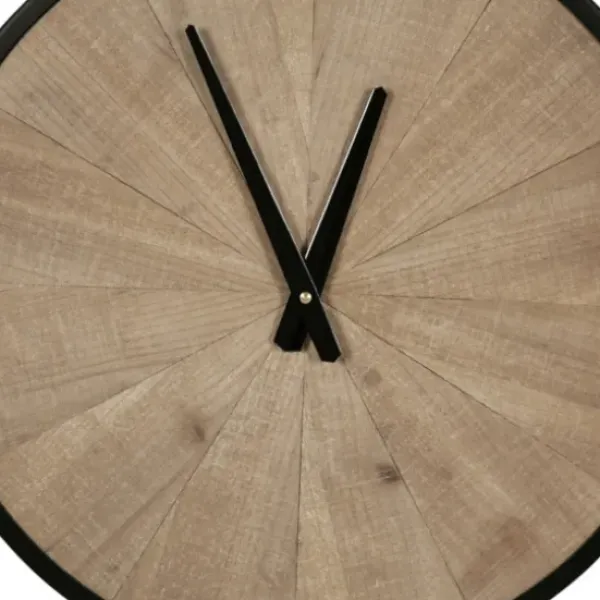 Clocks-Kirkland's Home Rustic Brown And Black Newfield Clock
