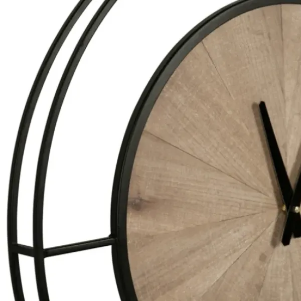 Clocks-Kirkland's Home Rustic Brown And Black Newfield Clock