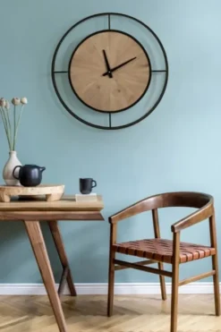 Clocks-Kirkland's Home Rustic Brown And Black Newfield Clock
