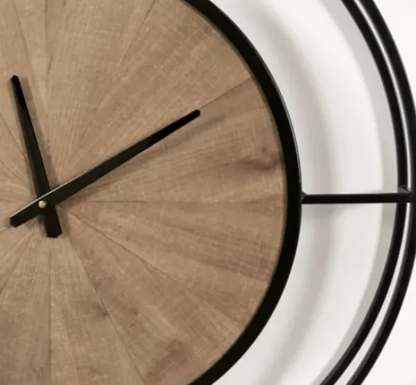 Clocks-Kirkland's Home Rustic Brown And Black Newfield Clock