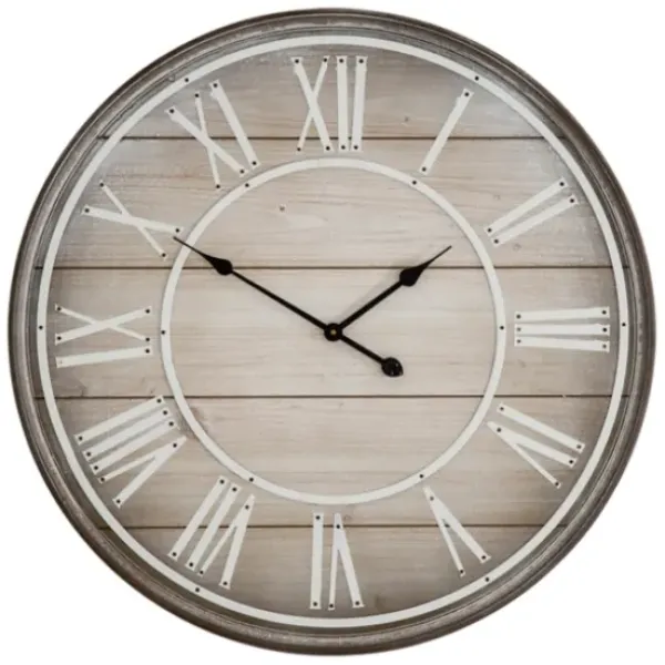 Clocks-Kirkland's Home Rustic Charm Wood Wall Clock